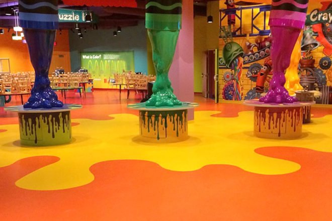 Crayola Experience flooring installation by INSTALL